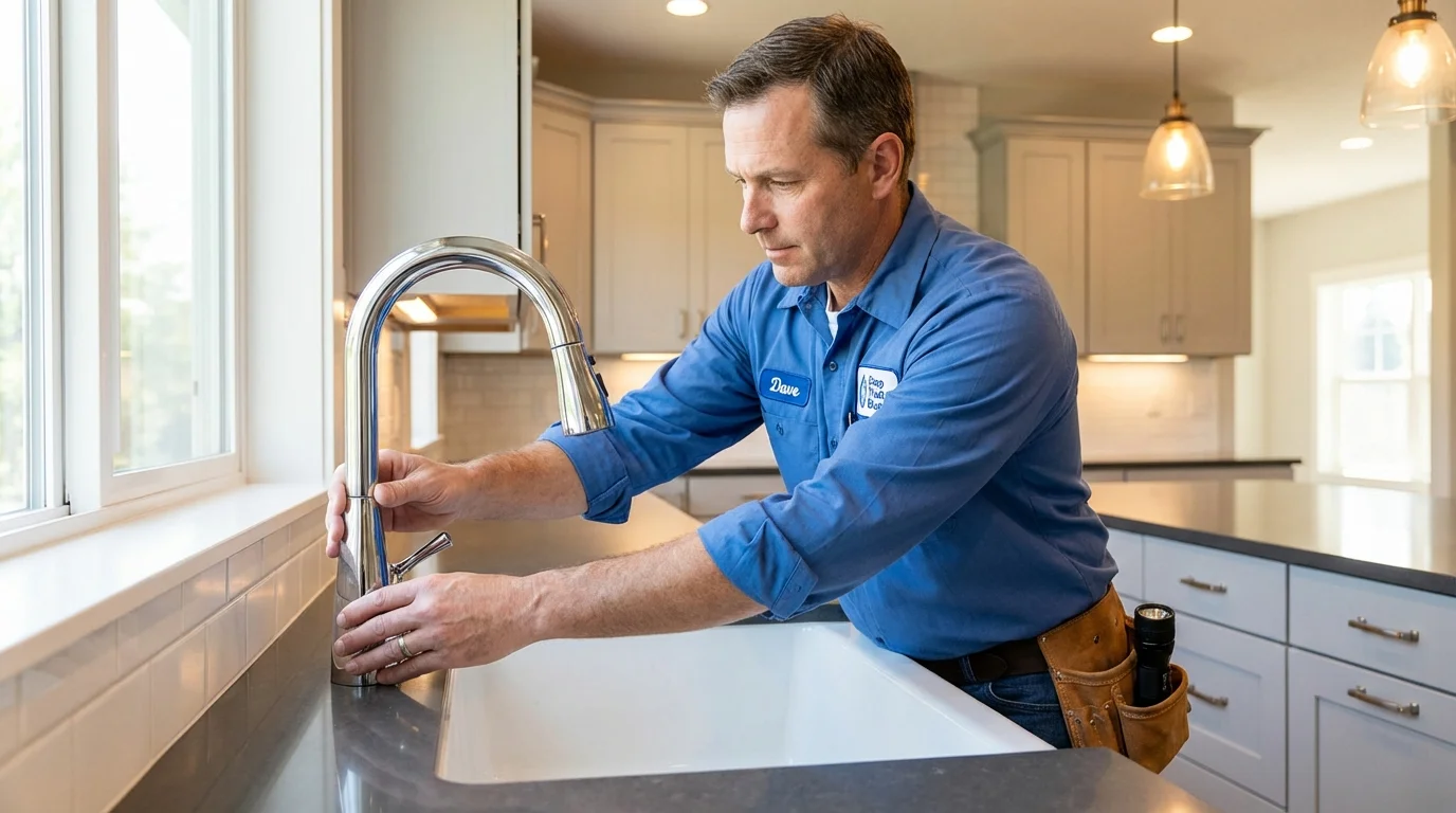 Kitchen faucet installation by Johns Plumbing LLC in Ingalls